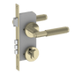 Door Handle Sydney Knurled Mortice Key Lock Door Lever Set Satin Brass