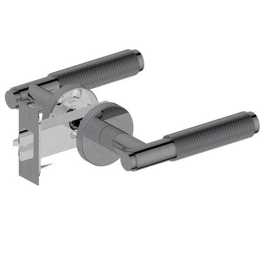 Door Handle Sydney Knurled Passage Door Lever Set Gunmetal