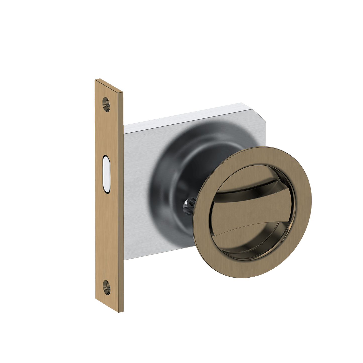 Door Handle Sydney Round Cavity Slider Door Lock Antique Brass