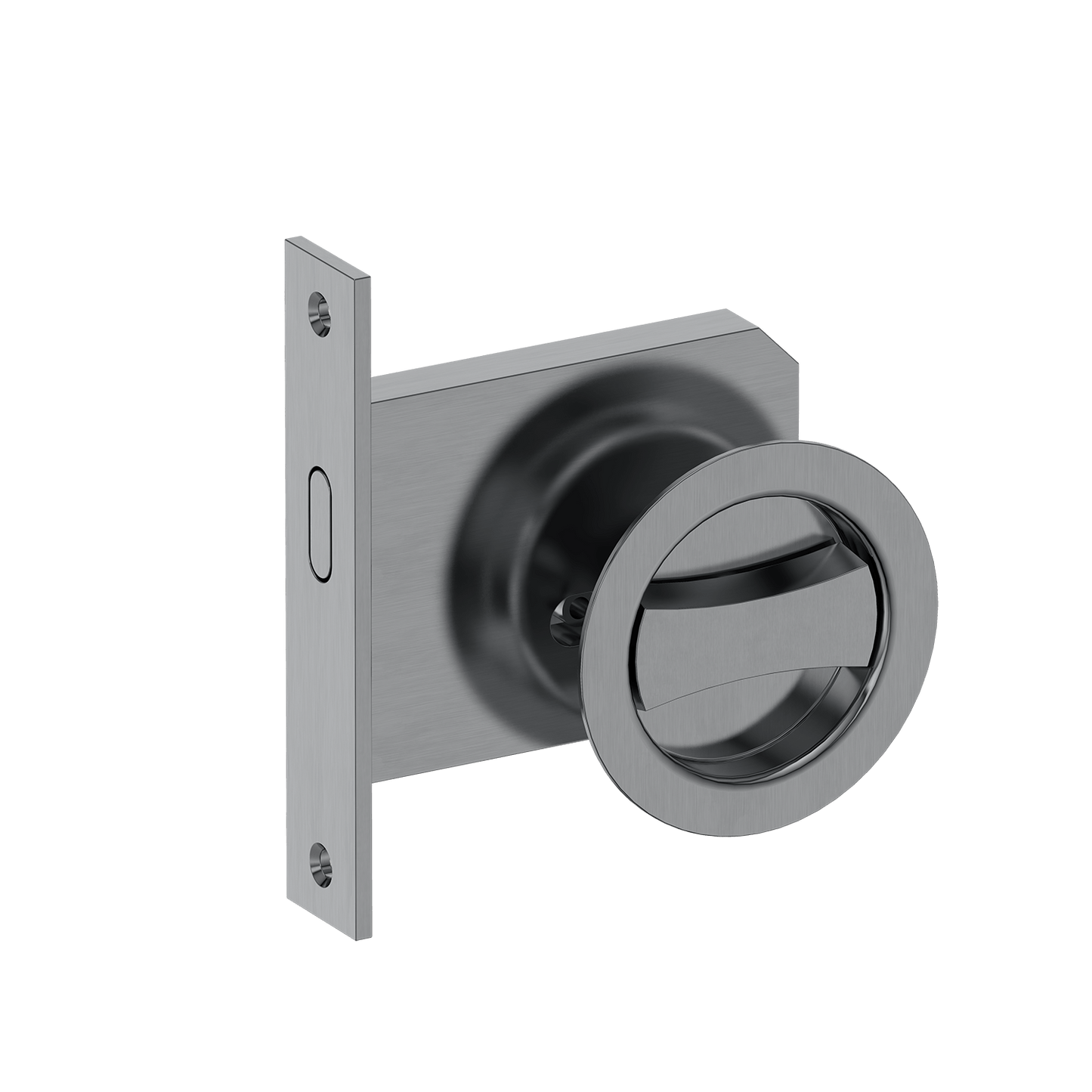 Door Handle Sydney Round Cavity Slider Door Lock Gunmetal