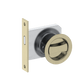 Door Handle Sydney Round Cavity Slider Door Lock Satin Brass
