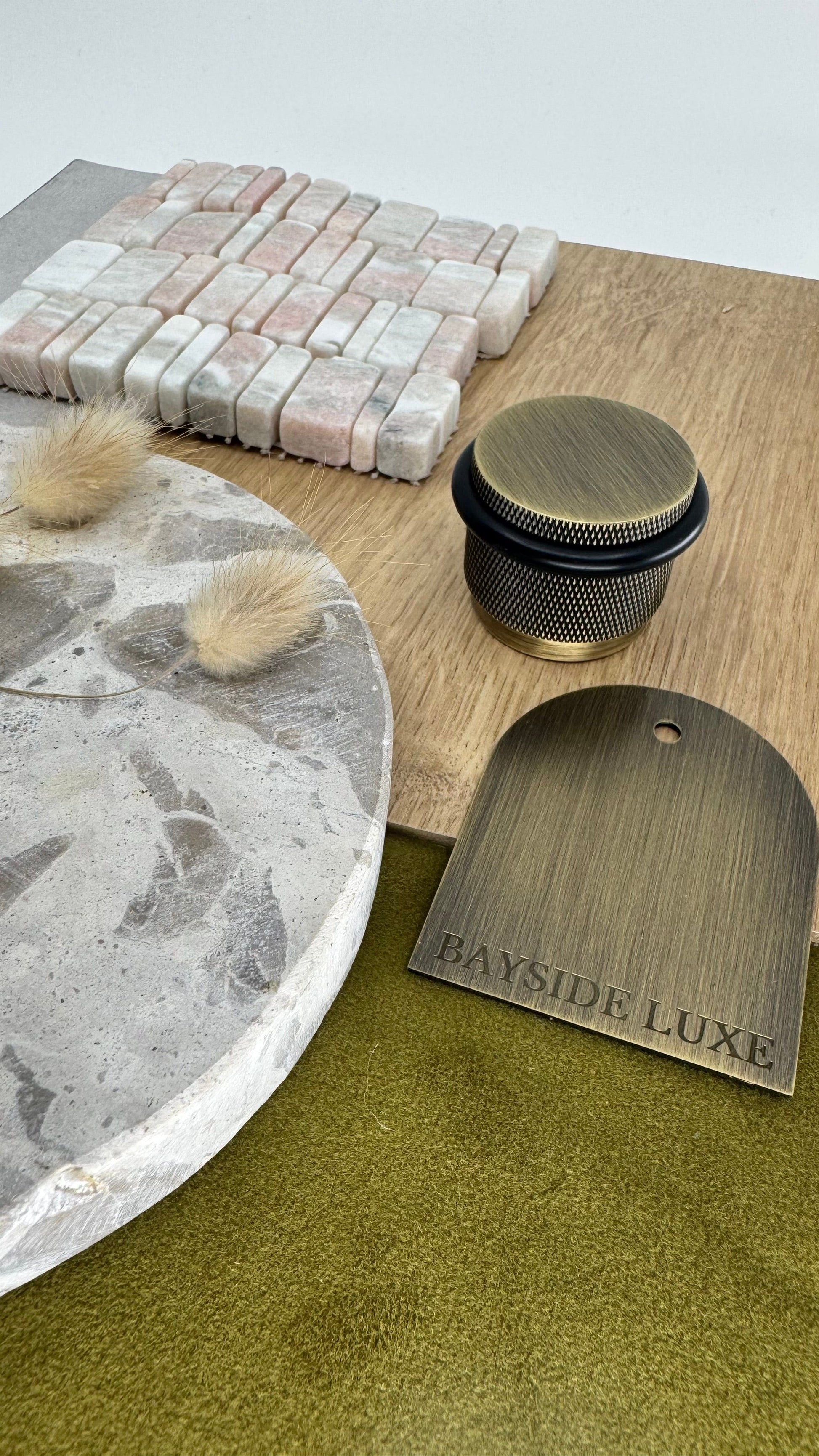 Door Stop Bayside Luxe - The Tamarama Solid Antique Brass Door Stop