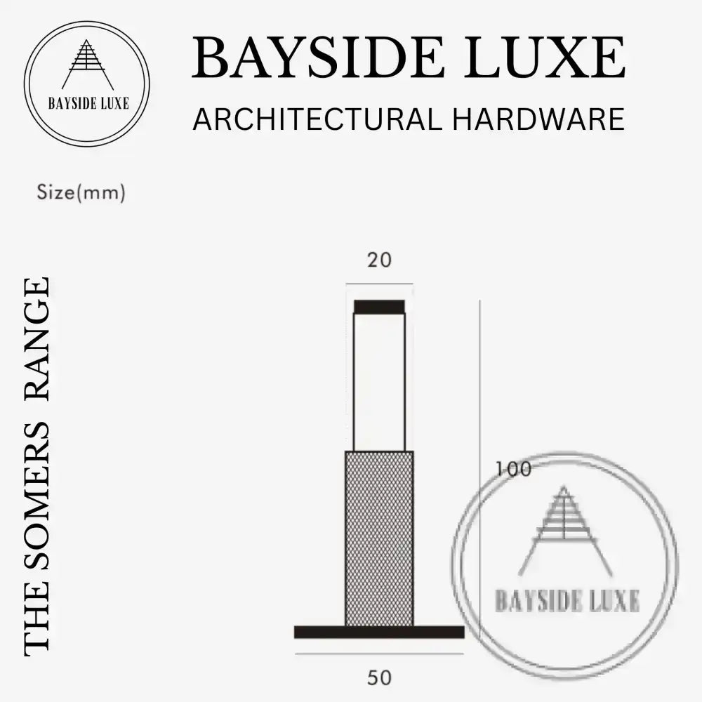 Door Stop Nickel Luxe Doorware - Somers Knurled Nickel Doorstop