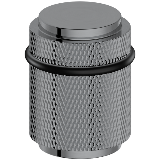 Door Stop Sydney Knurled Floor Mount Door Stop Gunmetal