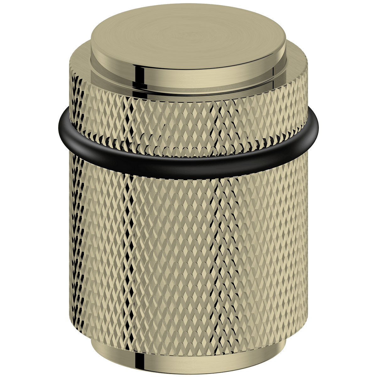 Door Stop Sydney Knurled Floor Mount Door Stop Satin Brass