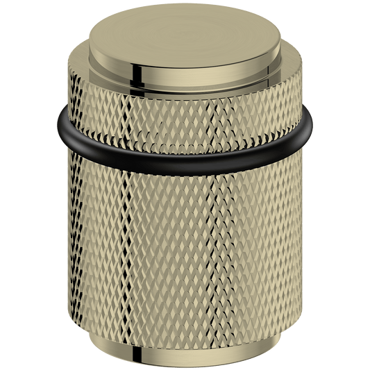 Door Stop Sydney Knurled Floor Mount Door Stop Satin Brass