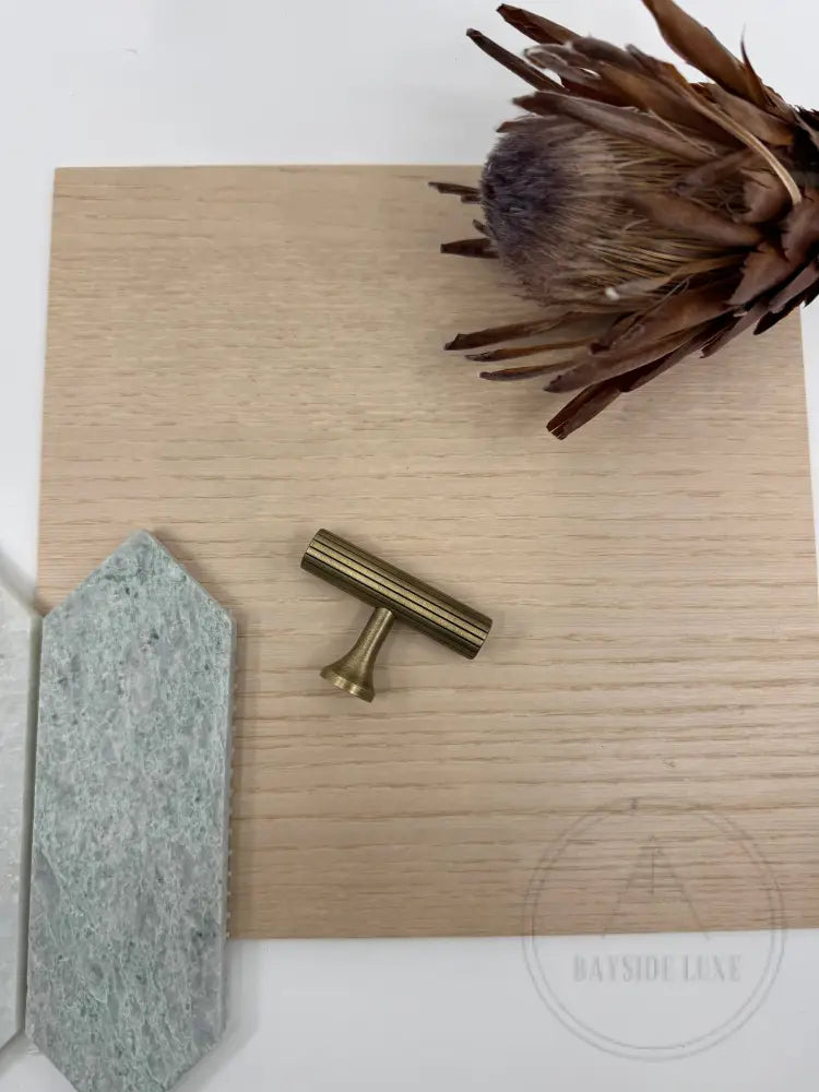 Hawthorn Antique Brass T Bar 50mm - Sample