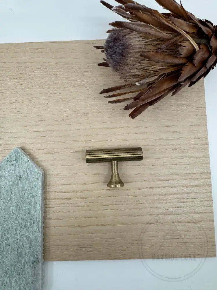 Hawthorn Antique Brass T Bar 50mm - Sample