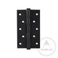 Hinges Large 128mm / Black / Solid Brass Luxe Doorware - Solid Brass Black Knurled Hinges
