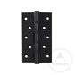 Hinges Large 128mm / Black / Solid Brass Luxe Doorware - Solid Brass Black Knurled Hinges