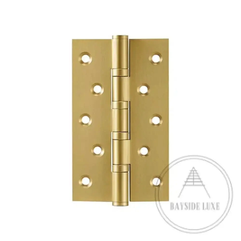 Hinges Large 128mm / Brass / Solid Brass Luxe Doorware - Solid Brass Gold Smooth Hinges