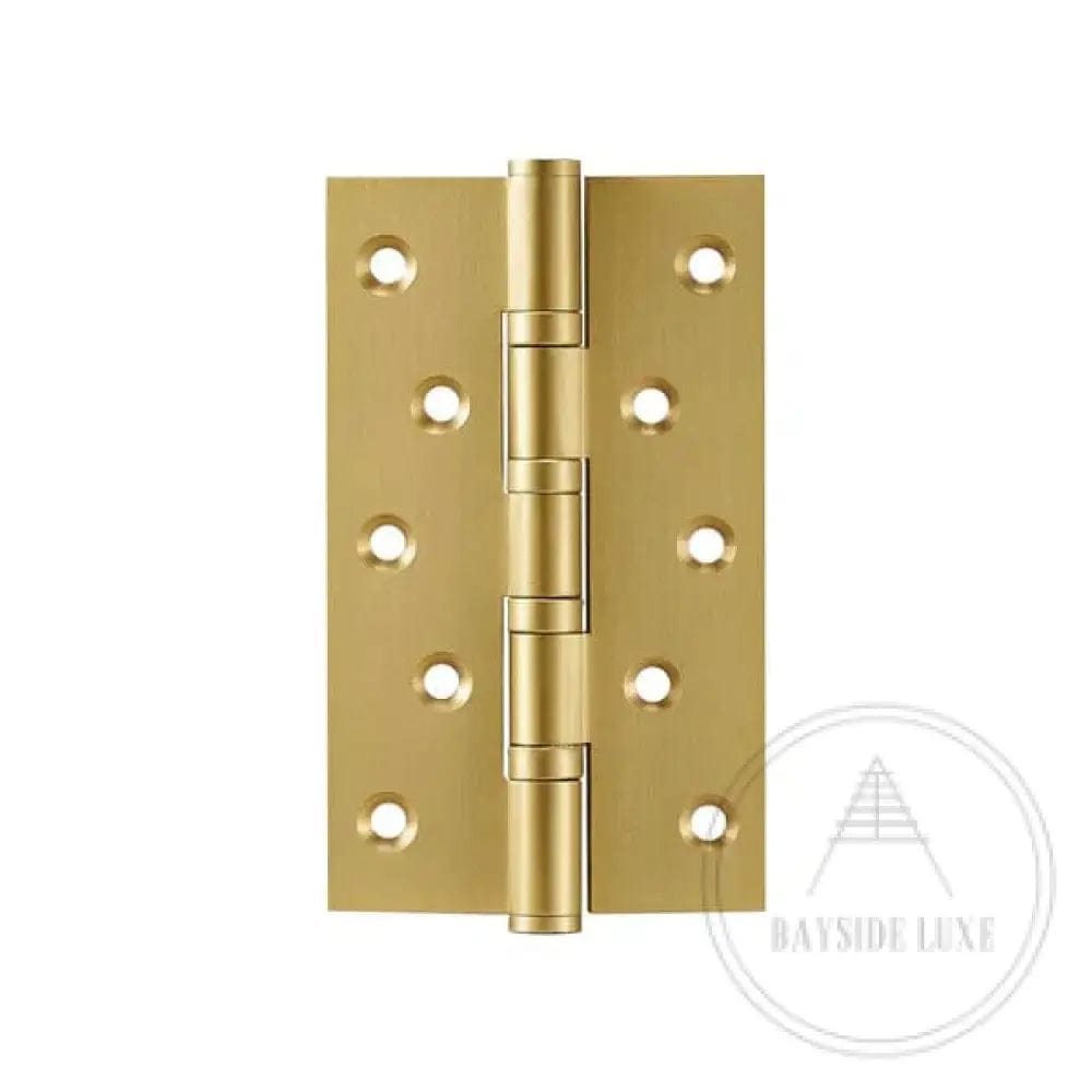 Hinges Large 128mm / Brass / Solid Brass Luxe Doorware - Solid Brass Gold Smooth Hinges