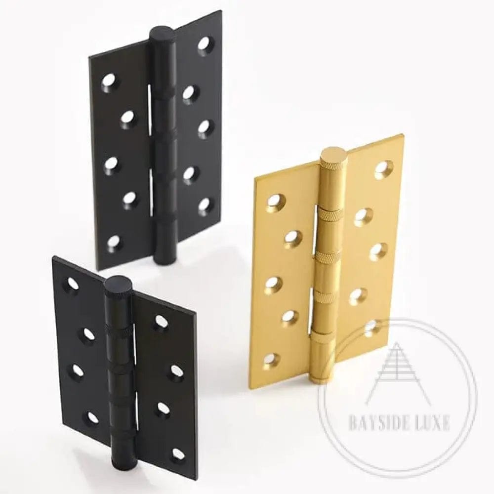 Hinges Luxe Doorware - Solid Brass Black Knurled Hinges