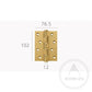 Hinges Luxe Doorware - Solid Brass Gold Knurled Hinges