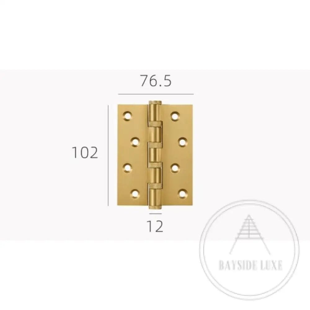 Hinges Luxe Doorware - Solid Brass Gold Knurled Hinges