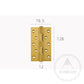 Hinges Luxe Doorware - Solid Brass Gold Knurled Hinges