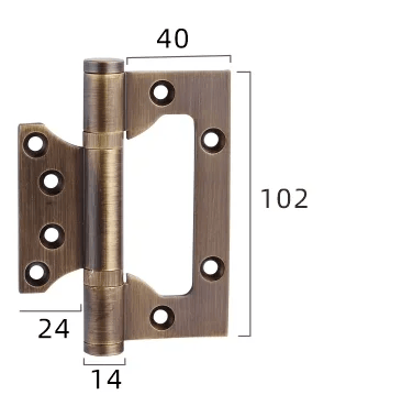 Hinges Medium 102mm / Antique Brass / Solid Brass Luxe Doorware - Solid Brass Antique Brass Hirline Hinges