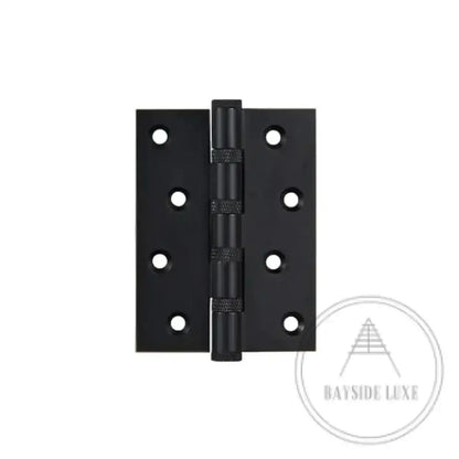 Hinges Medium 102mm / Black / Solid Brass Luxe Doorware - Solid Brass Black Knurled Hinges
