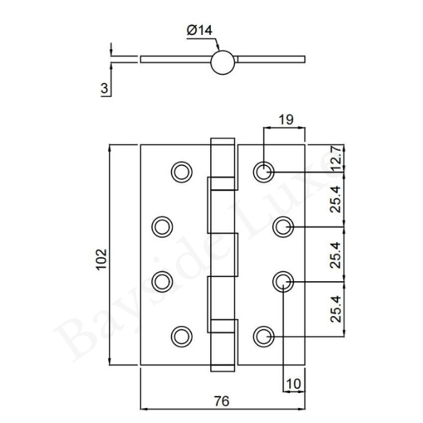 Hinges Sydney Luxe Door Hinge Antique Brass