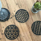 homeware, tea towel Luxe Abode Geo Coasters - Black Acrylic