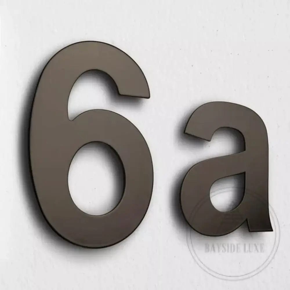 house number 1 / Black / 200mm Bayside Luxe Large Floating Numbers - Stainless Steel Black 200mm