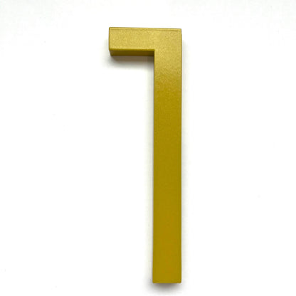 House Number 1 / Gold / 150mm Modern Bayside Luxe Floating House Numbers - Gold 150mm