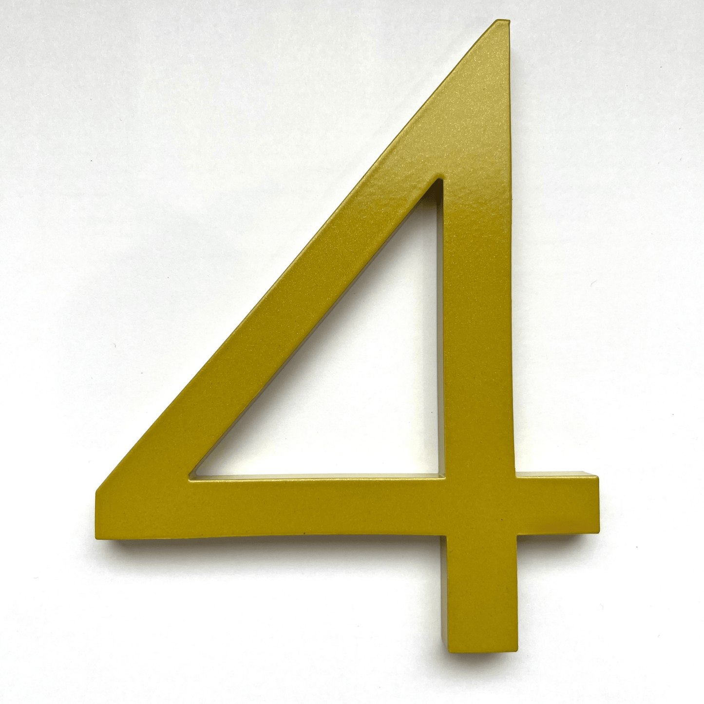 House Number 4 / Gold / 150mm Modern Bayside Luxe Floating House Numbers - Gold 150mm