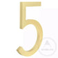 House Number 5 / Gold / 150mm Modern Bayside Luxe Floating House Numbers - Gold 150mm