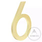 House Number 6 / Gold / 150mm Modern Bayside Luxe Floating House Numbers - Gold 150mm