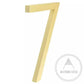 House Number 7 / Gold / 150mm Modern Bayside Luxe Floating House Numbers - Gold 150mm