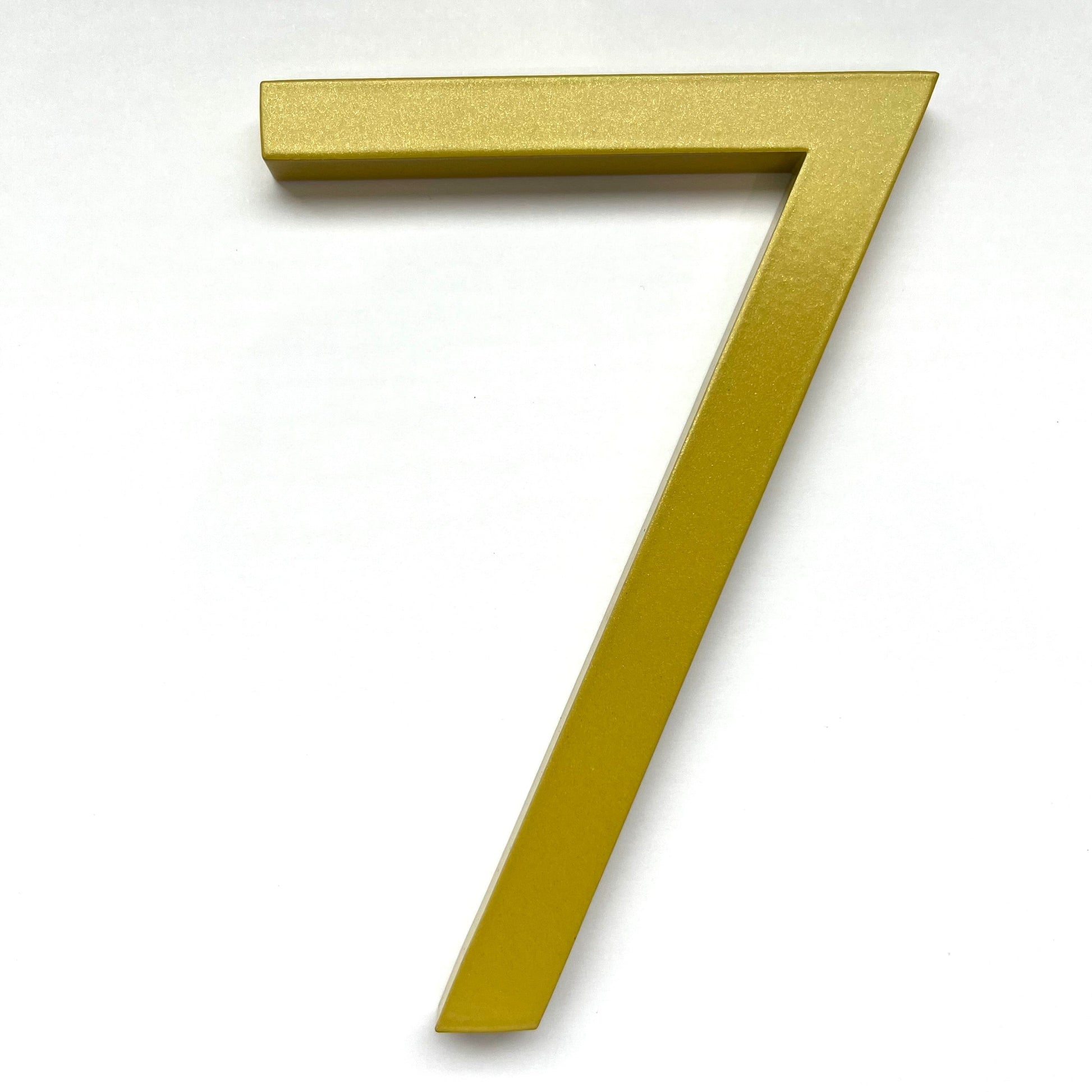House Number 7 / Gold / 150mm Modern Bayside Luxe Floating House Numbers - Gold 150mm
