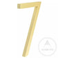 House Number 7 / Gold / 150mm Modern Bayside Luxe Floating House Numbers - Gold 150mm