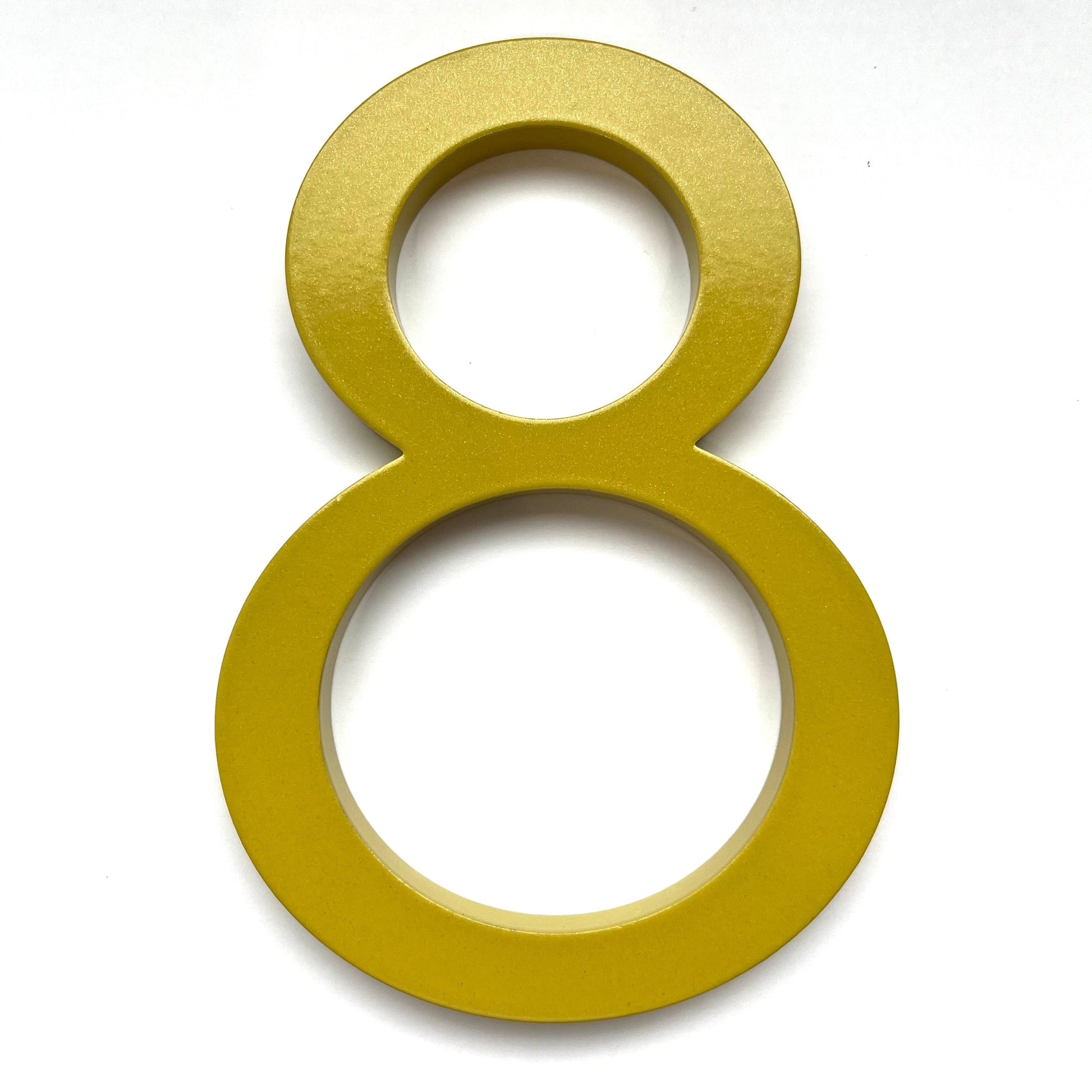 House Number 8 / Gold / 150mm Modern Bayside Luxe Floating House Numbers - Gold 150mm