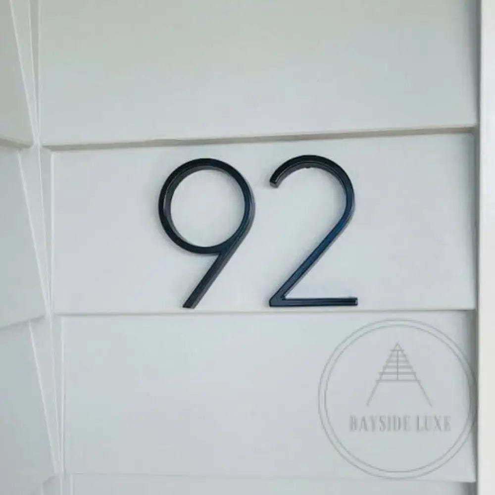 house number 9 / Black / 125mm Bayside Luxe - Black Floating and Flush House Numbers - 125mm