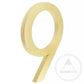 House Number 9 / Gold / 150mm Modern Bayside Luxe Floating House Numbers - Gold 150mm