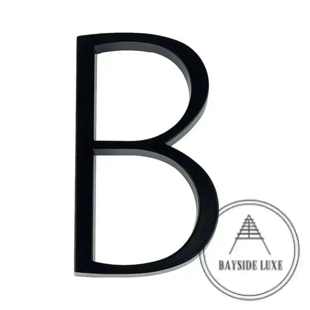 house number Bayside Luxe - Black Floating and Flush House Numbers - 125mm