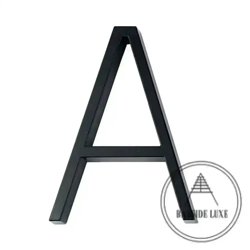 house number Bayside Luxe - Black Floating and Flush House Numbers - 125mm