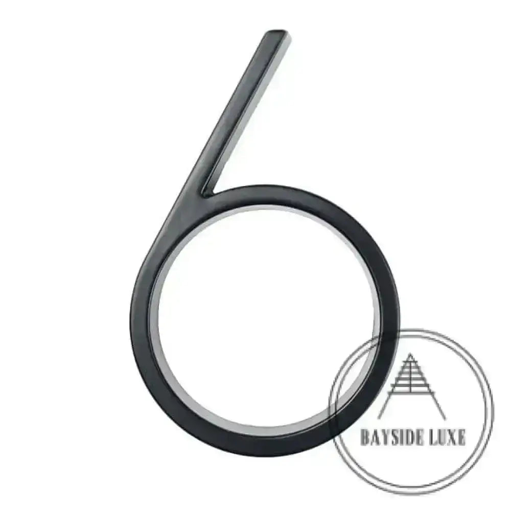 house number Bayside Luxe - Black Floating and Flush House Numbers - 125mm