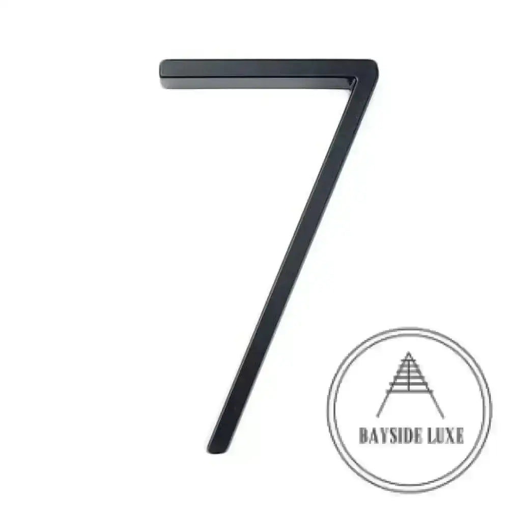 house number Bayside Luxe - Black Floating and Flush House Numbers - 125mm