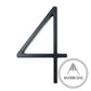 house number Bayside Luxe - Black Floating and Flush House Numbers - 125mm