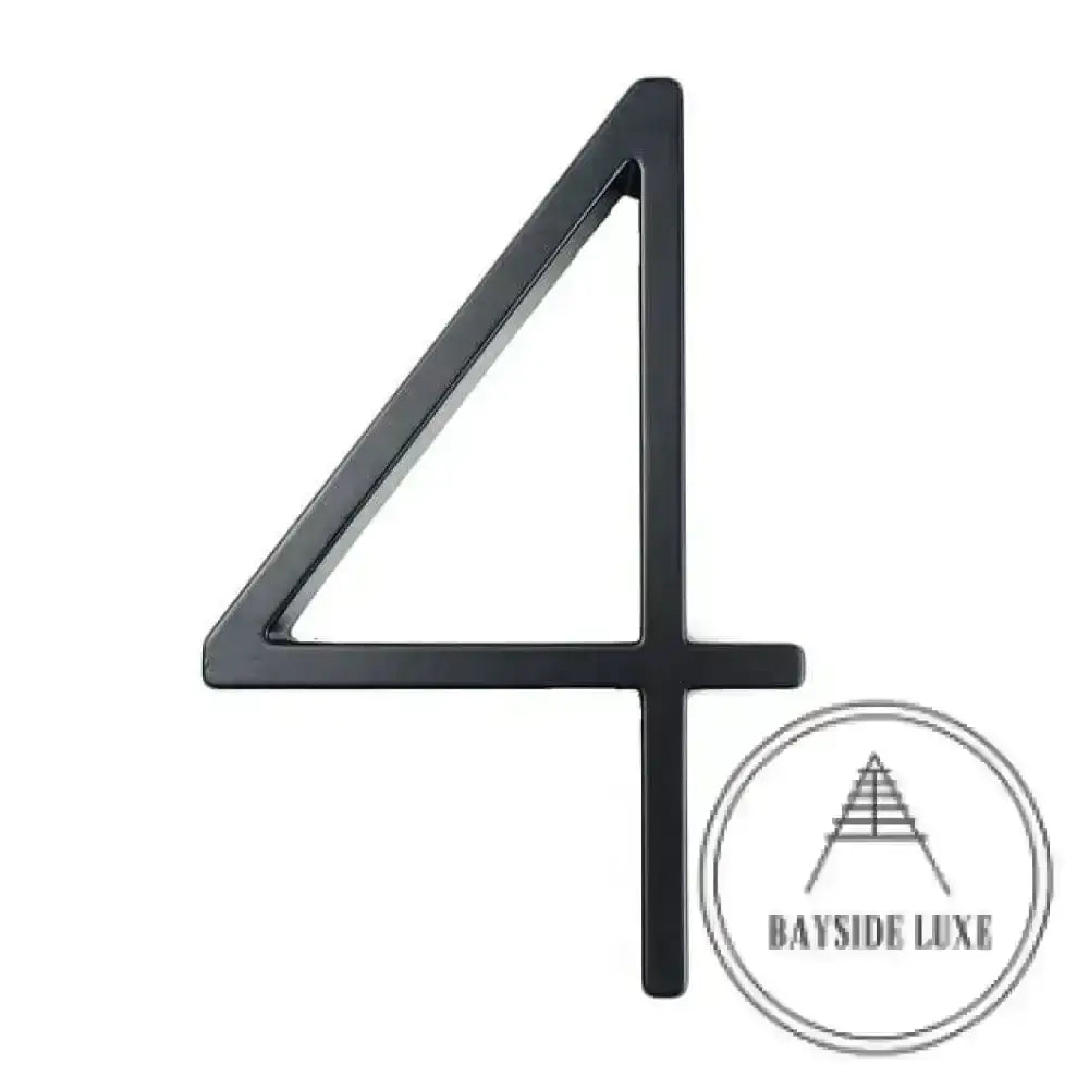 house number Bayside Luxe - Black Floating and Flush House Numbers - 125mm
