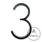 house number Bayside Luxe - Black Floating and Flush House Numbers - 125mm