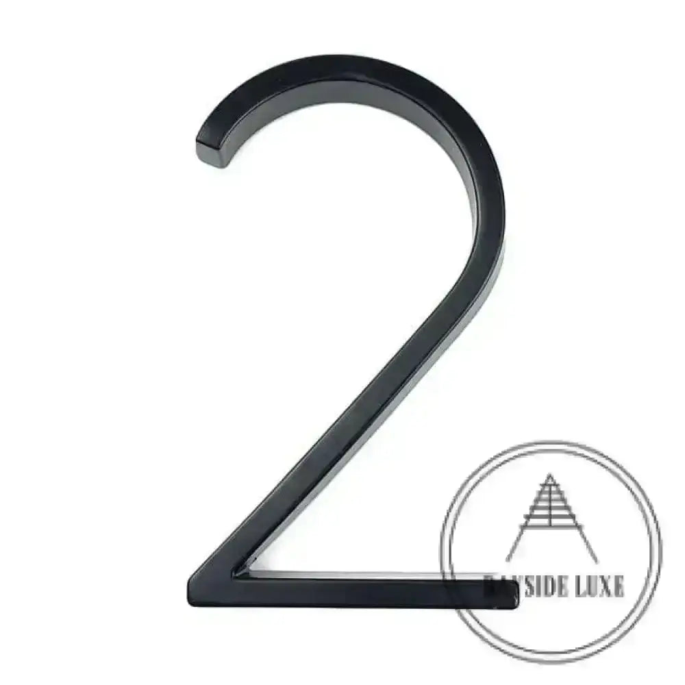 house number Bayside Luxe - Black Floating and Flush House Numbers - 125mm