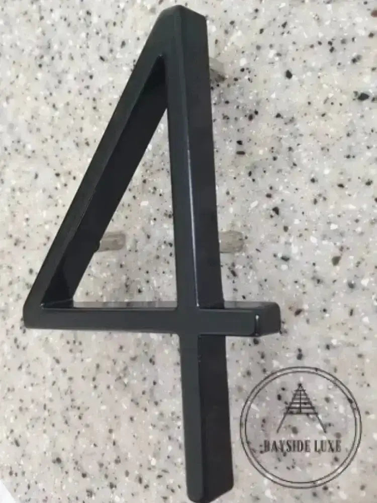 house number Bayside Luxe - Black Floating and Flush House Numbers - 125mm