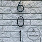 house number Bayside Luxe - Black Floating and Flush House Numbers - 125mm