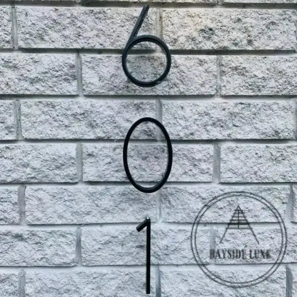 house number Bayside Luxe - Black Floating and Flush House Numbers - 125mm