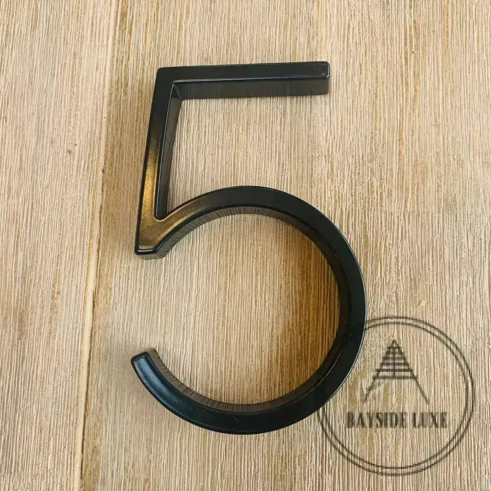 house number Bayside Luxe - Black Floating and Flush House Numbers - 125mm