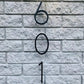 house number Bayside Luxe - Black Floating and Flush House Numbers - 125mm