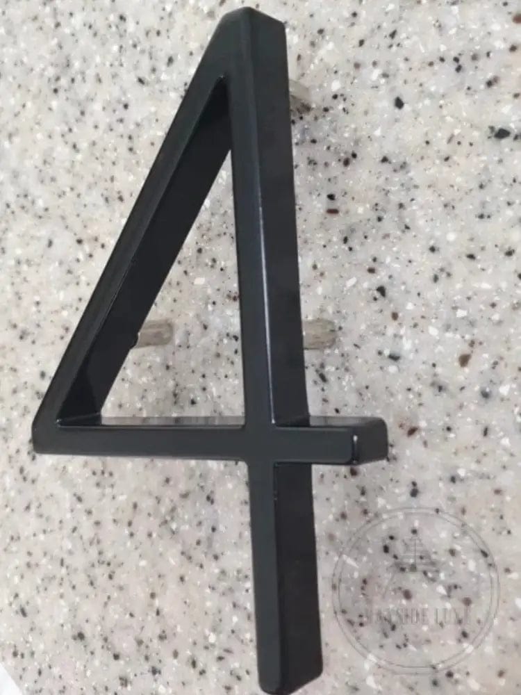 house number Bayside Luxe - Black Floating and Flush House Numbers - 125mm