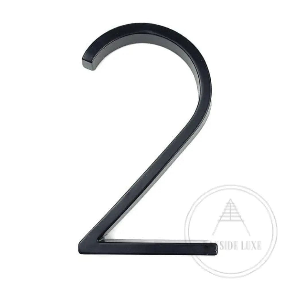 house number Bayside Luxe - Black Floating and Flush House Numbers - 125mm